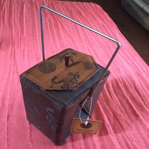 Satin Oriental Take Out Purse Bag Clutch NWT
